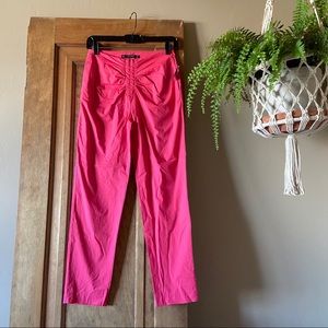 NWT Zara Pink Ruched Pants